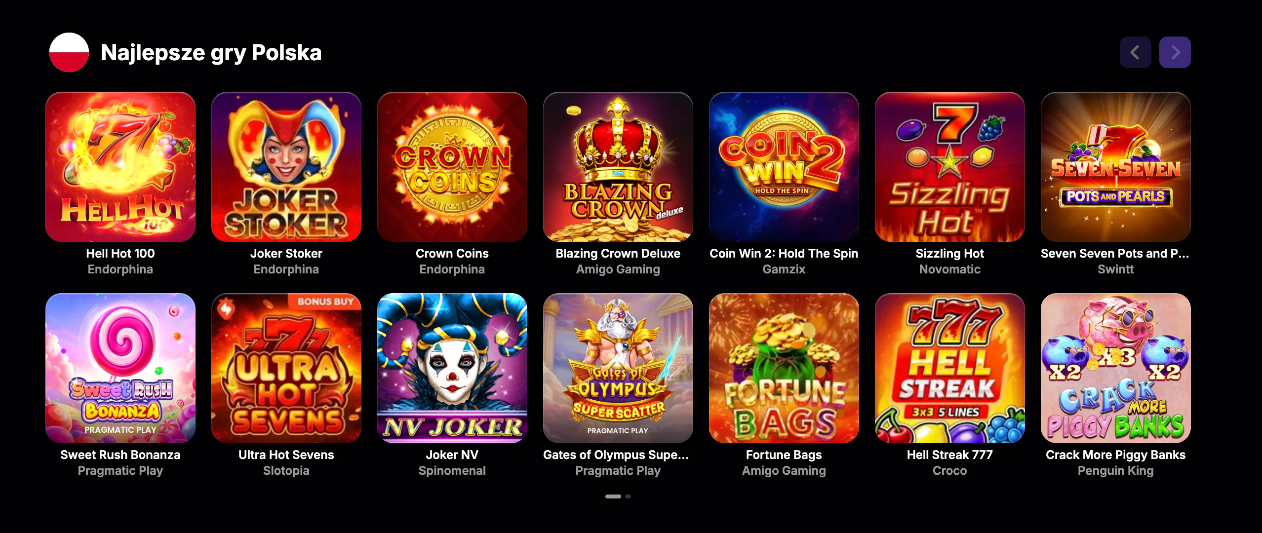 Gry hazardowe NV Casino